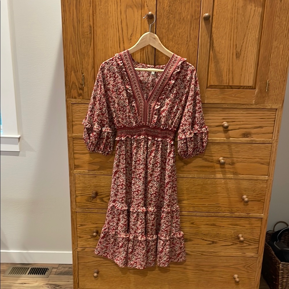 Max Studio Floral Midi Dress Size Small